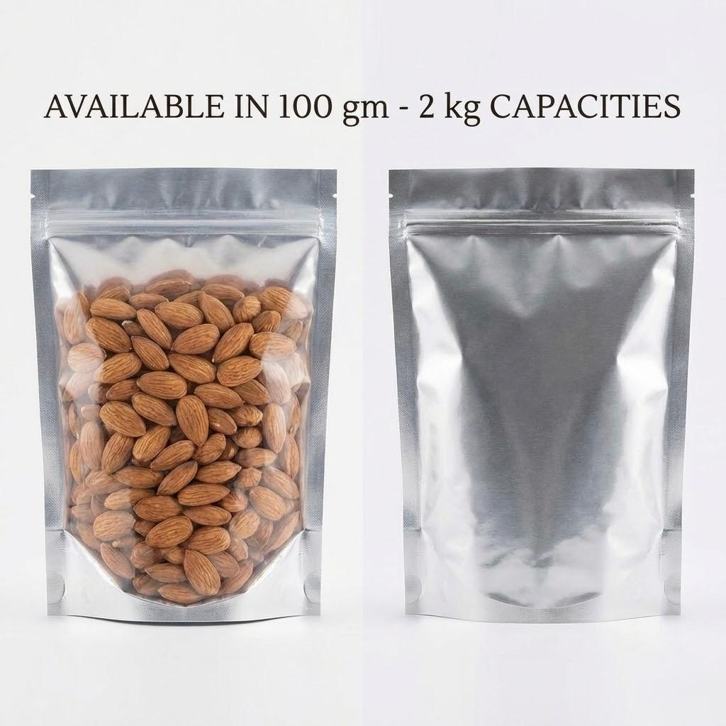 One Side Silver / One Side Transparent Pouches view 3